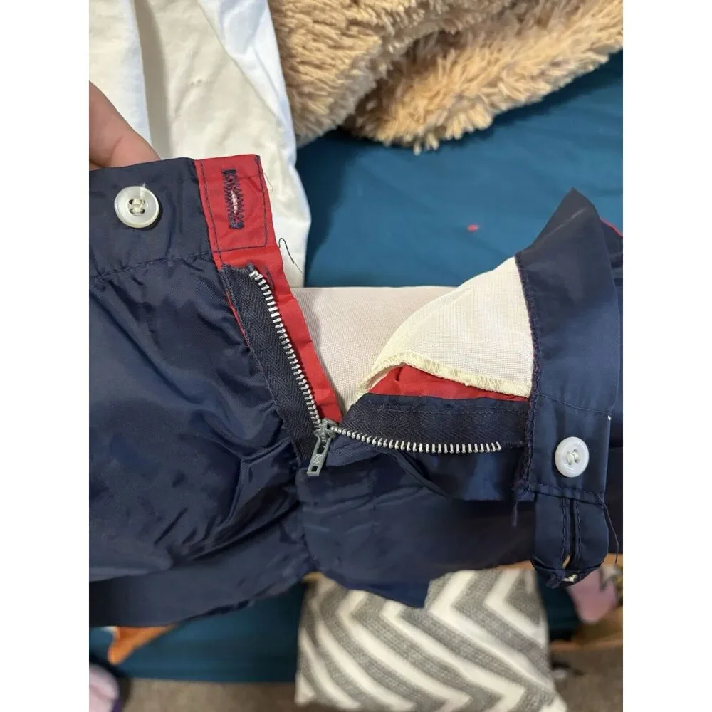 Vintage 70s Men’s Swim Trunks Blue With‎ Red Side Stripe